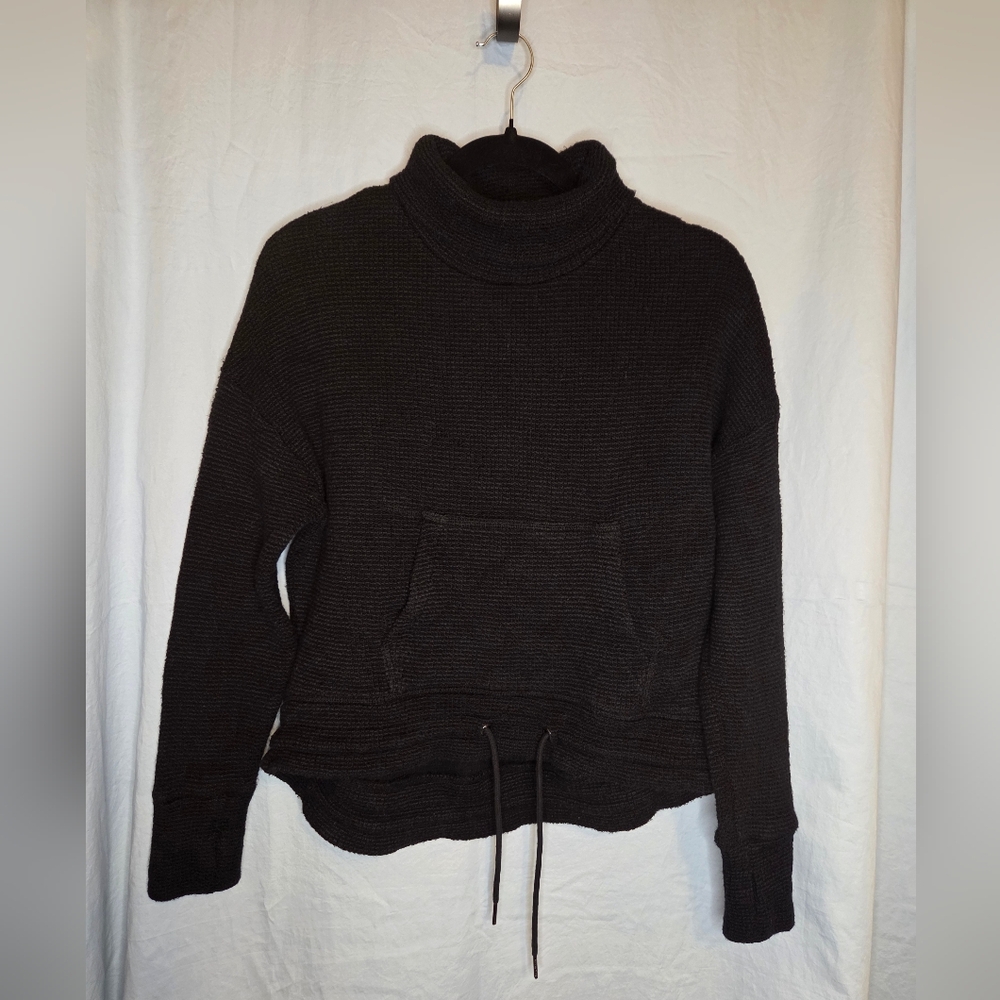 Sweaty Betty Bouclé Funnel Neck Sweatshirt in Black - Size M